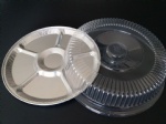 12inch 16inch round aluminum serving tray with lid